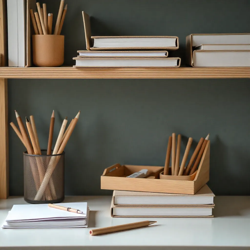Leather document folder with brass closure