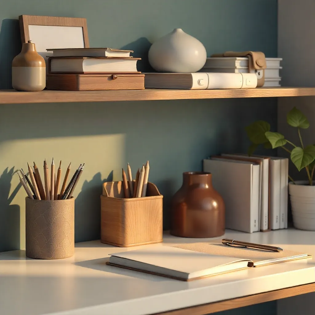 Curated workspace collection in natural light